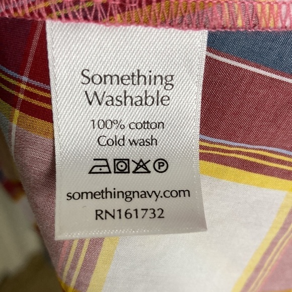 Something Navy Blanche Smocked Plaid Midi Dress Small NWOT Preppy Classic - Picture 9 of 16